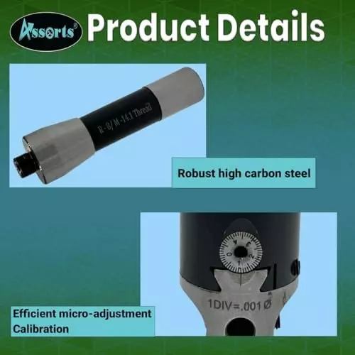 Assorts Quality Precision Boring Head Set Alloy Steel R8 Shank 7/16 Inch UNF Drawbar