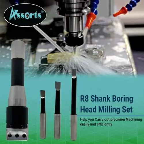 Assorts Quality Precision Boring Head Set Alloy Steel R8 Shank 7/16 Inch UNF Drawbar