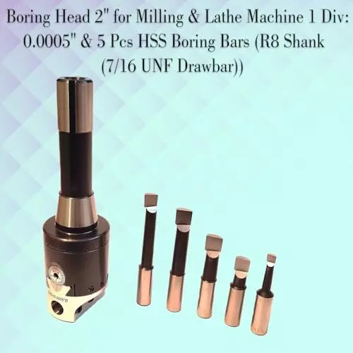 Assorts Boring Head Alloy Steel R8 Shank 7/16 UNF Drawbar Thread