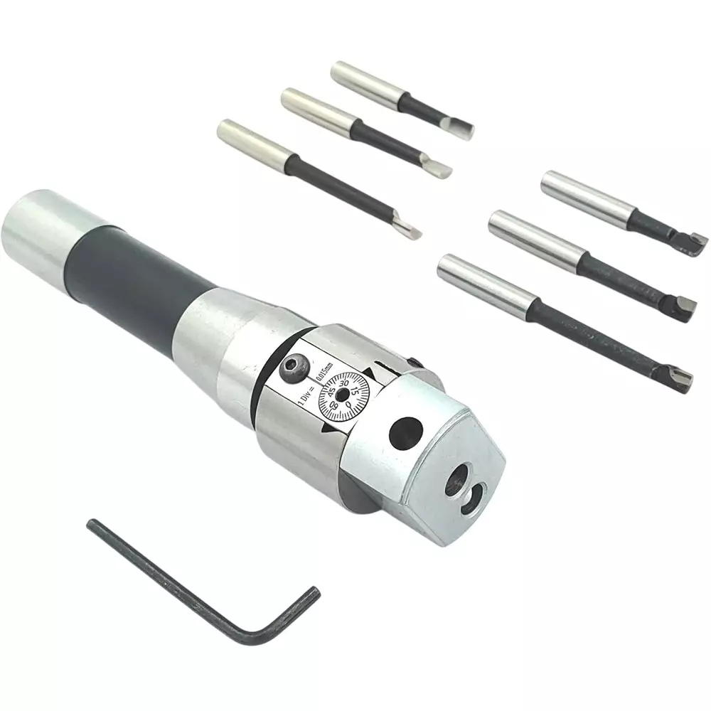 Assorts Boring Head Set HSS & Carbide Brazed Tool R8 Shank 7/16 UNF Drawbar Thread