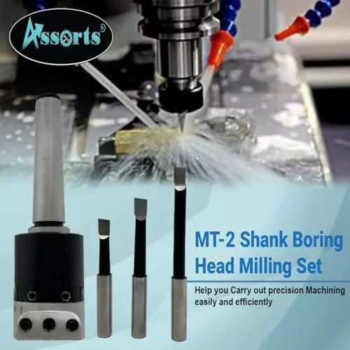 Assorts Quality Precision Boring Head Set Alloy Steel 2MT Shank M10x1.5 Drawbar