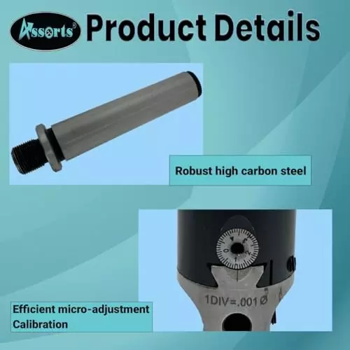 Assorts Quality Precision Boring Head Set Alloy Steel 2MT Shank M10x1.5 Drawbar