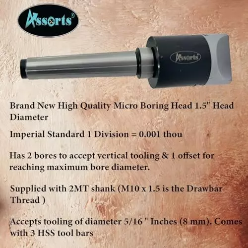 Assorts New Precision Micro Boring Head MT2 Shank M10x1.5 Drawbar