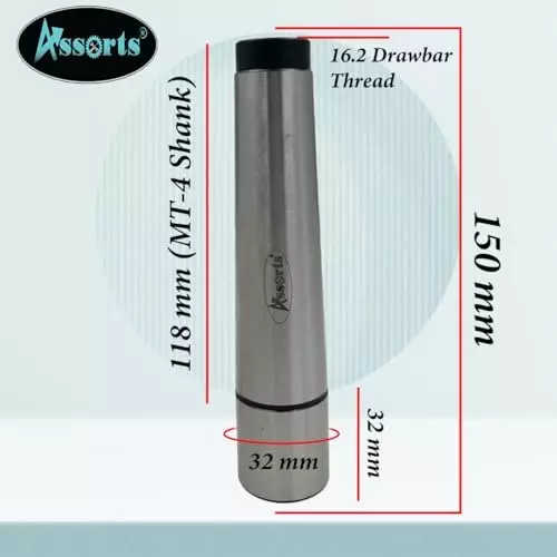 Assorts Blank Arbor ?Tool Steel 32x32 mm Size MT-4 16.2 mm Drawbar Thread