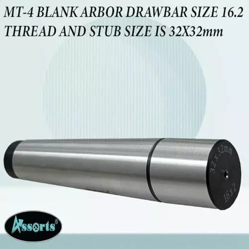 Assorts Blank Arbor ?Tool Steel 32x32 mm Size MT-4 16.2 mm Drawbar Thread