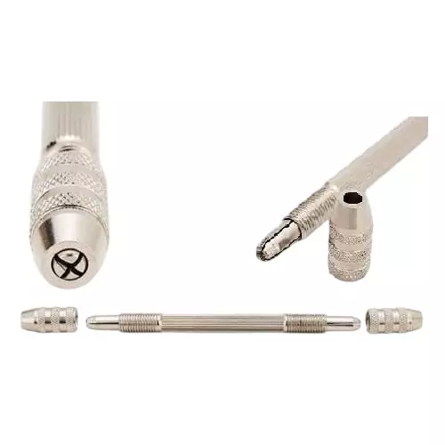 A.D INTERNATIONAL Pin Vice Round Shape Double End Brass with 0-3 mm Capacity and 4.5 inch (114.3 mm) Length, 57-QTE8-UOIQ
