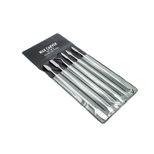 A.D INTERNATIONAL Stainless Steel Wax Carver Set Double-Ended with Storage Pouch, Y1-PRY8-NZXE (Set of 6)