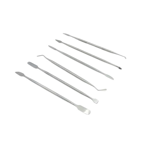 A.D INTERNATIONAL Stainless Steel Wax Carver Set Double-Ended with Storage Pouch, Y1-PRY8-NZXE (Set of 6)