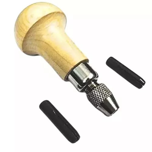 Buyohlic International Pin Vice Easy Palm Grip Capacity 0-1 mm & 1.4-3 mm for Woodworking, Jewellery Making, UM-UFQM-1G6U