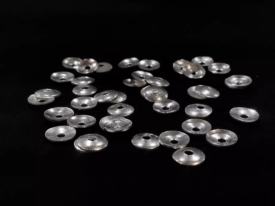 Johnson Tools 10.28mm Approx Silver Flat Metal Ear Back Stoppers Stud Earring Plugs (Pack of 100)