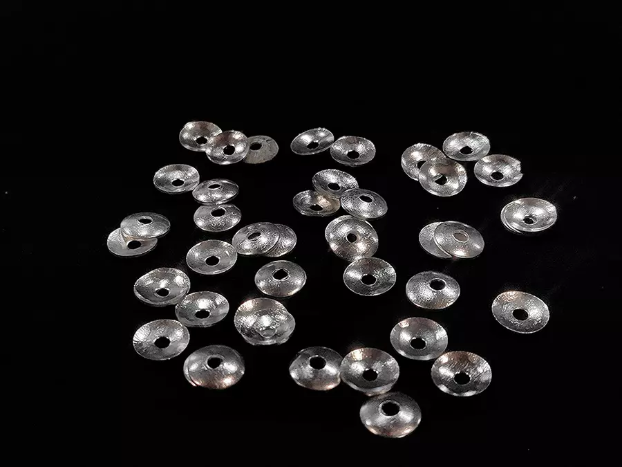 Johnson Tools 10.28mm Approx Silver Flat Metal Ear Back Stoppers Stud Earring Plugs (Pack of 50)