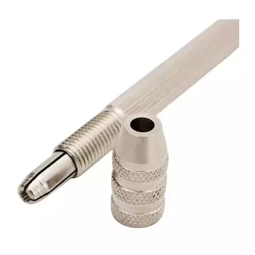 A.D INTERNATIONAL Pin Vice Round Shape Double End Brass with 0-3 mm Capacity and 4.5 inch (114.3 mm) Length, 57-QTE8-UOIQ (Pack of 3)