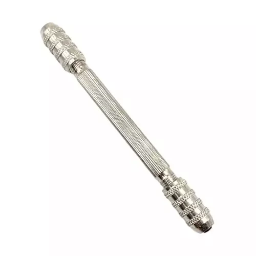 A.D INTERNATIONAL Pin Vice Round Shape Double End Brass with 0-3 mm Capacity and 4.5 inch (114.3 mm) Length, 57-QTE8-UOIQ (Pack of 3)