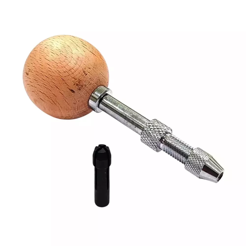 A.D INTERNATIONAL Wood Ball Head Pin Vice Hand Chuck with 0-2.5 mm Collet Capacity and 3 inch (75 mm) Overall Length, NR-AINF-LI3I (Pack of 3 Kit)