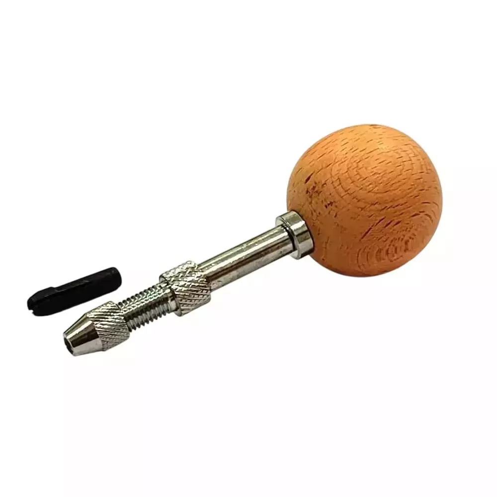 A.D INTERNATIONAL Wood Ball Head Pin Vice Hand Chuck with 0-2.5 mm Collet Capacity and 3 inch (75 mm) Overall Length, NR-AINF-LI3I (Pack of 3 Kit)