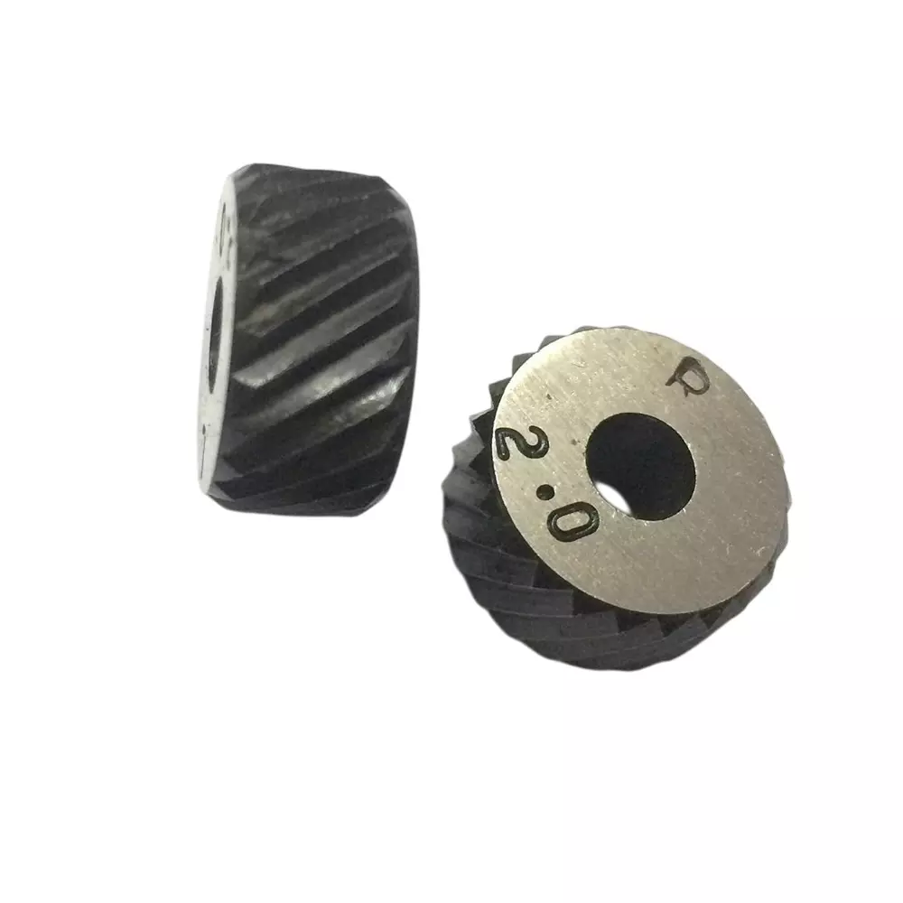 Assorts LH & RH Hardened Knurls 19.05x9.52x6.35 mm Diamond Pattern 2 mm Pitch (Pack of 4 Pair)