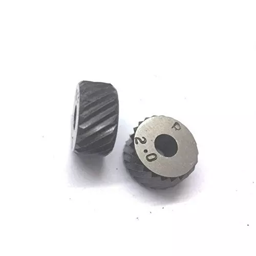 Assorts LH & RH Hardened Knurls 19.05x9.52x6.35 mm Diamond Pattern 2 mm Pitch (Pack of 4 Pair)