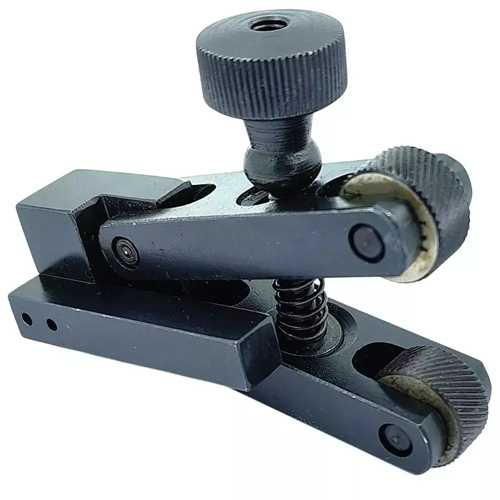 Buyohlic International Mini V-Clamp Knurling Tool Capacity 5-20 mm and Adjustable Force Spring Action for Lathe Machine, WW-TI13-O594