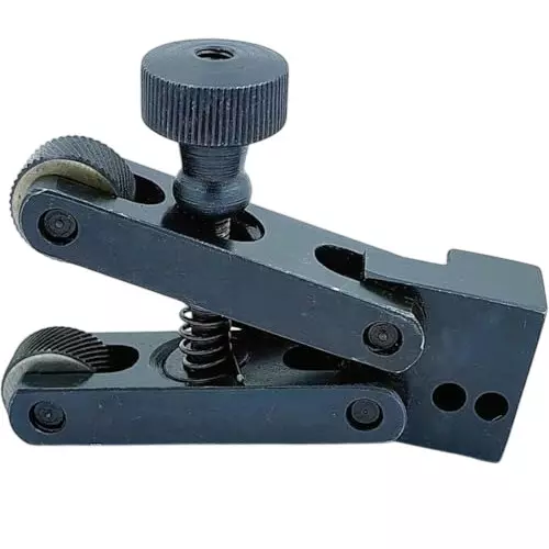 A.D INTERNATIONAL Mini V-Clamp Knurling Tool Capacity 5-20 mm and Adjustable Force Spring Action for Lathe Machine, WW-TI13-O594