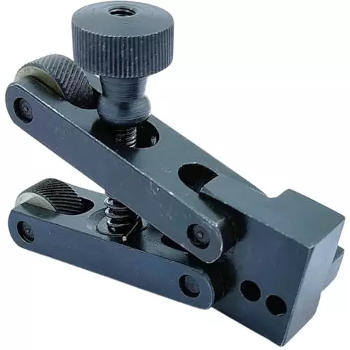 A.D INTERNATIONAL Mini V-Clamp Knurling Tool Capacity 5-20 mm and Adjustable Force Spring Action for Lathe Machine, WW-TI13-O594