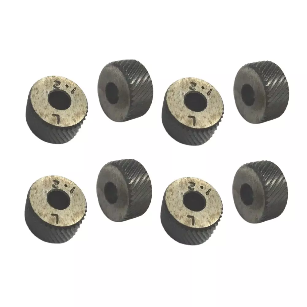 Assorts Spare Knurls LH & RH Diagonal Line Form Diamond Pattern Alloy Steel EN31 4 Pairs 0.8 mm Pitch