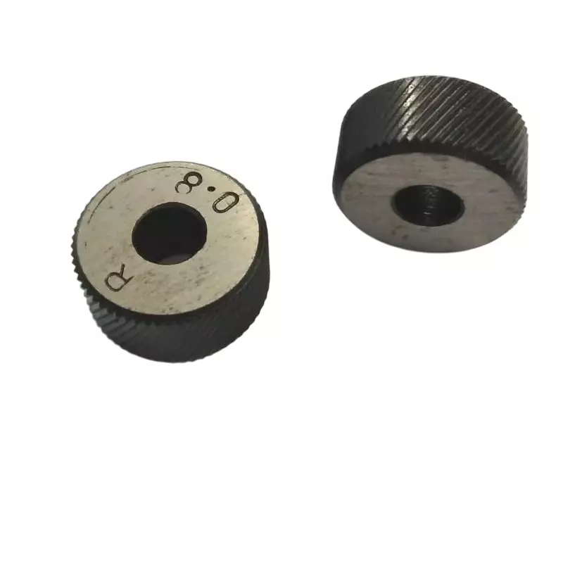 Assorts Spare Knurls LH & RH Diagonal Line Form Diamond Pattern Alloy Steel EN31 1 Pair 0.8 mm Pitch