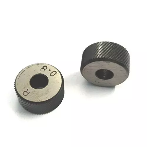 Assorts Spare Knurls LH & RH Diagonal Line Form Diamond Pattern Alloy Steel EN31 1 Pair 0.8 mm Pitch