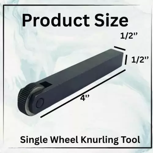 A.D INTERNATIONAL 1 Wheel Knurling Tool with Linear Straight Pattern and 1/2 x 1/2 x 4 inch Holder Size for Lathe Machine, 4P-3WJ2-0N4W (Pack of 3)