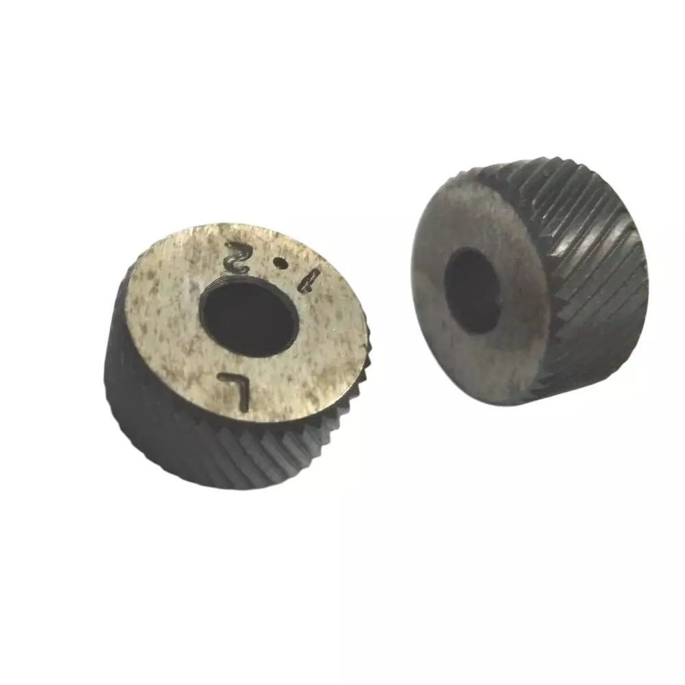 Assorts Spare Knurls LH & RH Diagonal Line Form Diamond Pattern Alloy Steel EN31 1 Pair 1.2 mm Pitch
