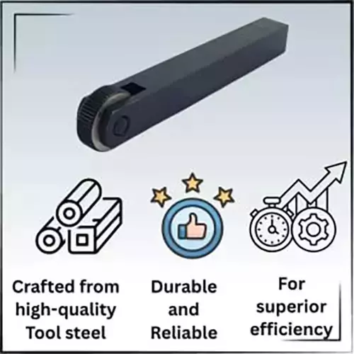 Buyohlic International 1 Wheel Knurling Tool with Linear Straight Pattern and 1/2 x 1/2 x 4 inch Holder Size for Lathe Machine, 4P-3WJ2-0N4W (Pack of 3)