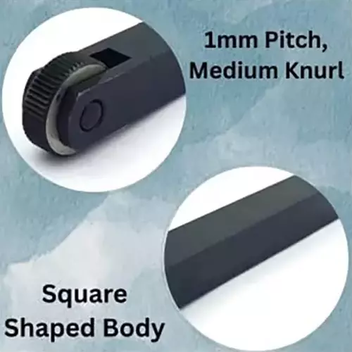Buyohlic International 1 Wheel Knurling Tool with Linear Straight Pattern and 1/2 x 1/2 x 4 inch Holder Size for Lathe Machine, 4P-3WJ2-0N4W