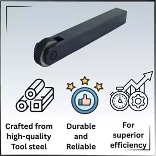 Buyohlic International 1 Wheel Knurling Tool with Linear Straight Pattern and 1/2 x 1/2 x 4 inch Holder Size for Lathe Machine, 4P-3WJ2-0N4W