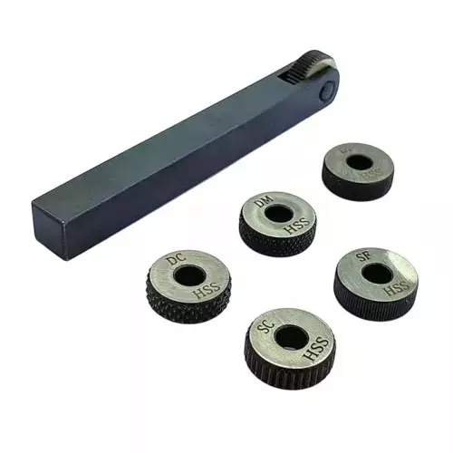 Buyohlic International 1 Wheel Knurling Tool Diamond and Straight Pattern with 5 Spare HSS Knurls and 12 x 12 x 100 mm Holder Size, 10-KT-105