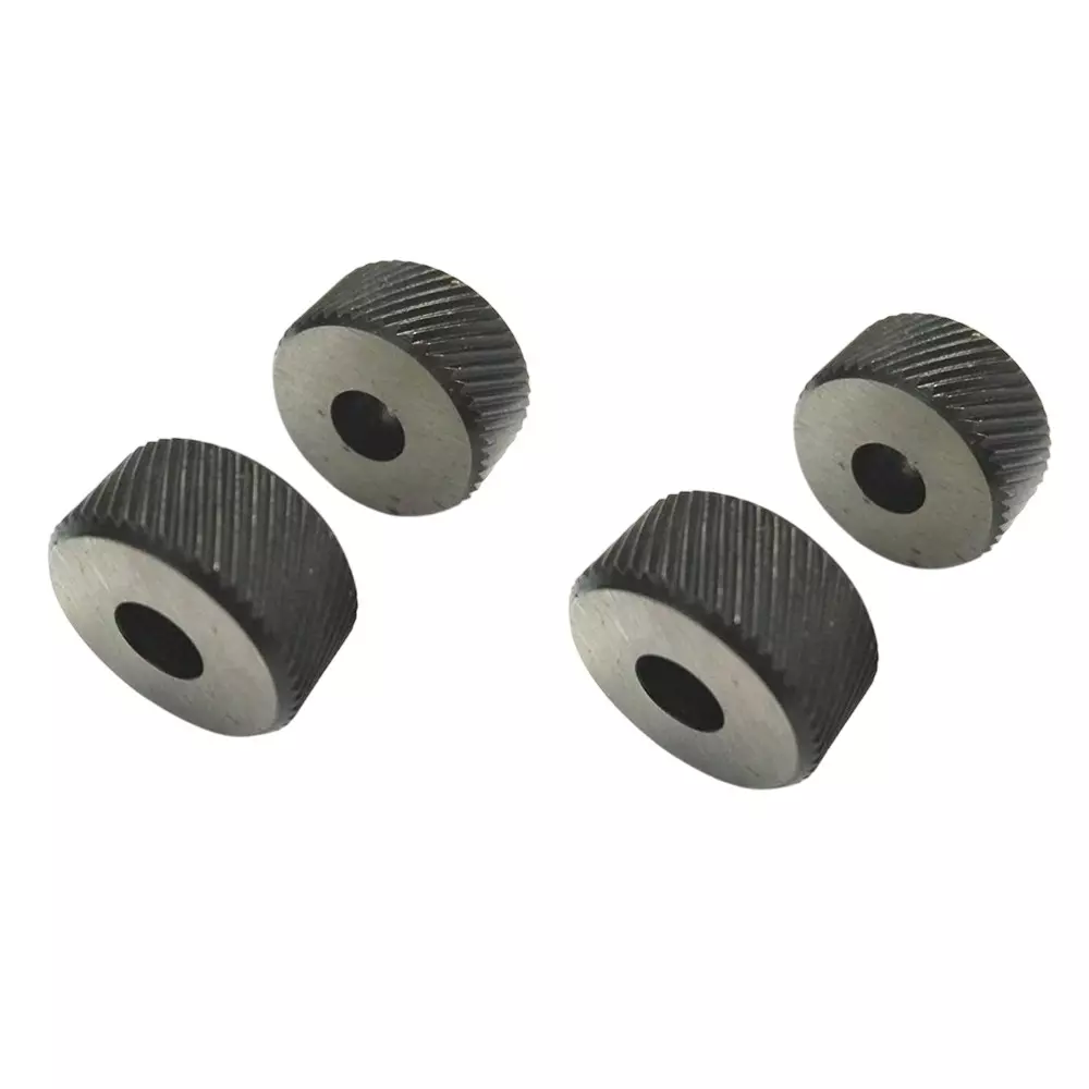 Assorts Spare Knurls LH & RH Diagonal Line Form Diamond Pattern Alloy Steel EN31 2 Pairs