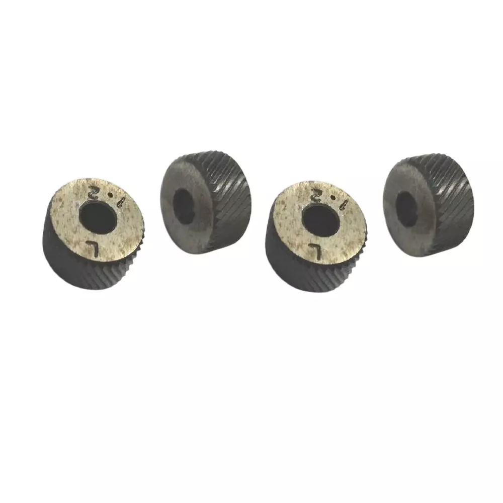 Assorts Spare Knurls LH & RH Diagonal Line Form Diamond Pattern Alloy Steel EN31 2 Pairs 1.2 mm Pitch