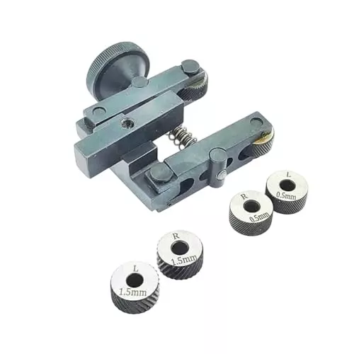 A.D INTERNATIONAL Knurling Tool Up to 2 inch (50 mm) Capacity for Lathe Machine, 3 Pairs x 3 Different Diamond Pitch Hardened Knurls, 4D-HNE8-AFJ5