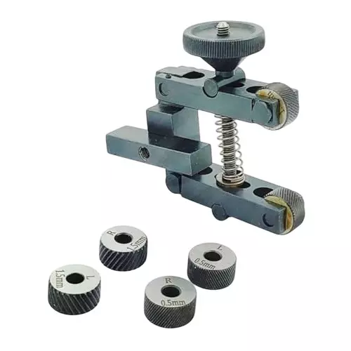 A.D INTERNATIONAL Knurling Tool Up to 2 inch (50 mm) Capacity for Lathe Machine, 3 Pairs x 3 Different Diamond Pitch Hardened Knurls, 4D-HNE8-AFJ5