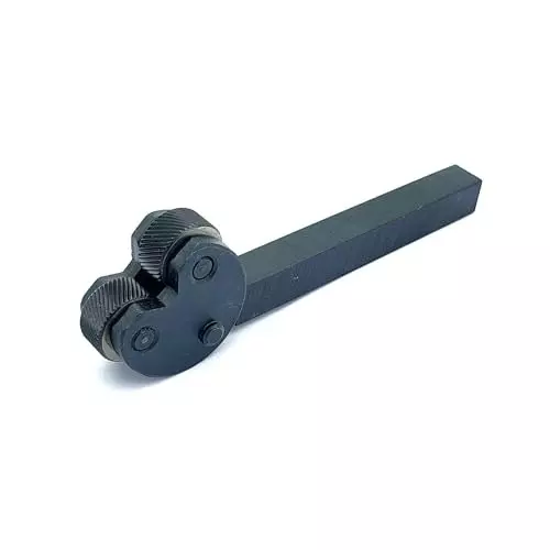 A.D INTERNATIONAL Knurling Tool Pivot Head Diamond Pattern Medium Pitch with 1/2 inch (12.7 mm) Square Shank for Lathe Machine, I8-QCT4-HZXB