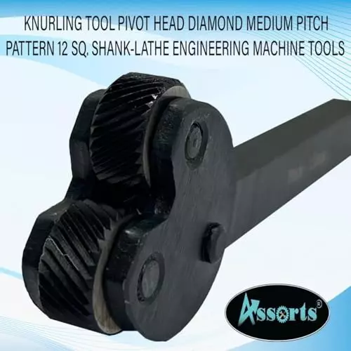 Assorts Knurling Tool 12.7 mm Square Shank Diamond Medium Pitch Pivot Head