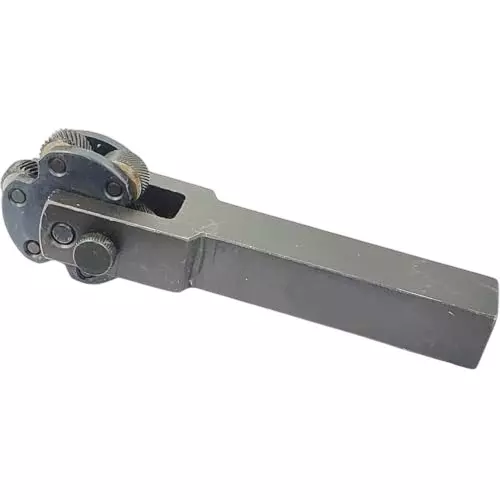 A.D INTERNATIONAL 6 Wheel Knurling Tool with 3/8 x 7/8 x 5-1/2 inch Shank Size for Lathe Machine, FG-DLHN-3GYS