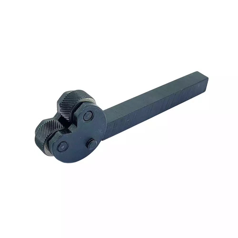 A.D INTERNATIONAL 2 Wheel Pivot Head Knurling Tool Diamond Pattern 1/2 inch (12.7 mm) Square Shank 1 mm Metric Pitch and 1.5 mm Wheel Width, HB-4OWE-QF7G (Pack of 3)