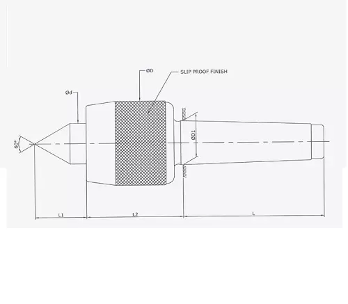 Turnmax Standard Plain Point Revolving Center MT6