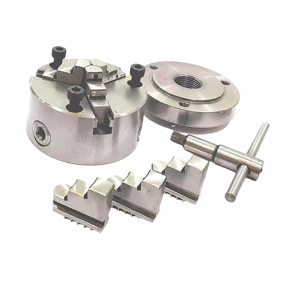 A.D INTERNATIONAL Back Plate Size 4 inch (100 mm) for Rotary Table with 100 mm 3 Jaws Self Centering Chuck, UU-8MTF-D1EG