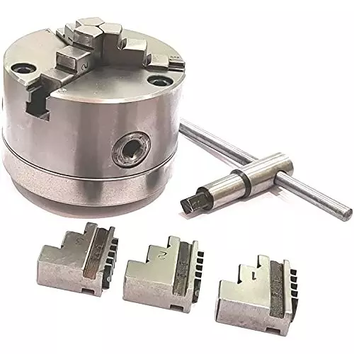 A.D INTERNATIONAL Back Plate Size 4 inch (100 mm) for Rotary Table with 100 mm 3 Jaws Self Centering Chuck, UU-8MTF-D1EG