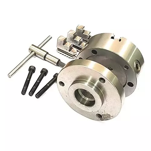 A.D INTERNATIONAL Back Plate Size 4 inch (100 mm) for Rotary Table with 100 mm 3 Jaws Self Centering Chuck, UU-8MTF-D1EG