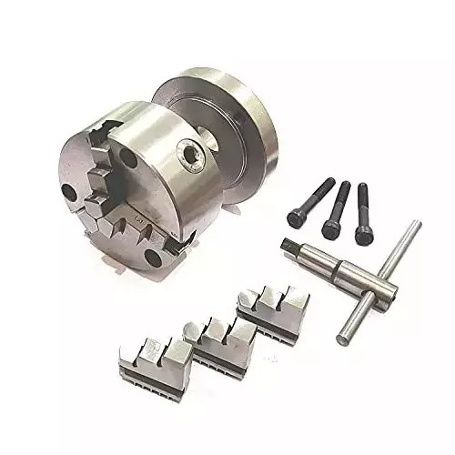 Buyohlic International Back Plate Size 4 inch (100 mm) for Rotary Table with 100 mm 3 Jaws Self Centering Chuck, UU-8MTF-D1EG