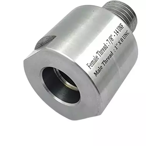 Buyohlic International Lathe Headstock Spindle Adapter UNC Male Thread 1 inch (25.4 mm) x 8 TPI to UNF Female Thread 7/8 inch (22.2 mm) x 14 TPI, AU-TK08-S9K0