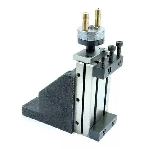 A.D INTERNATIONAL Tool Post Mini Vertical Milling Slide with 90x50 mm Bed Size for Metal Working Lathe Machine, 2V-UY0U-1K29