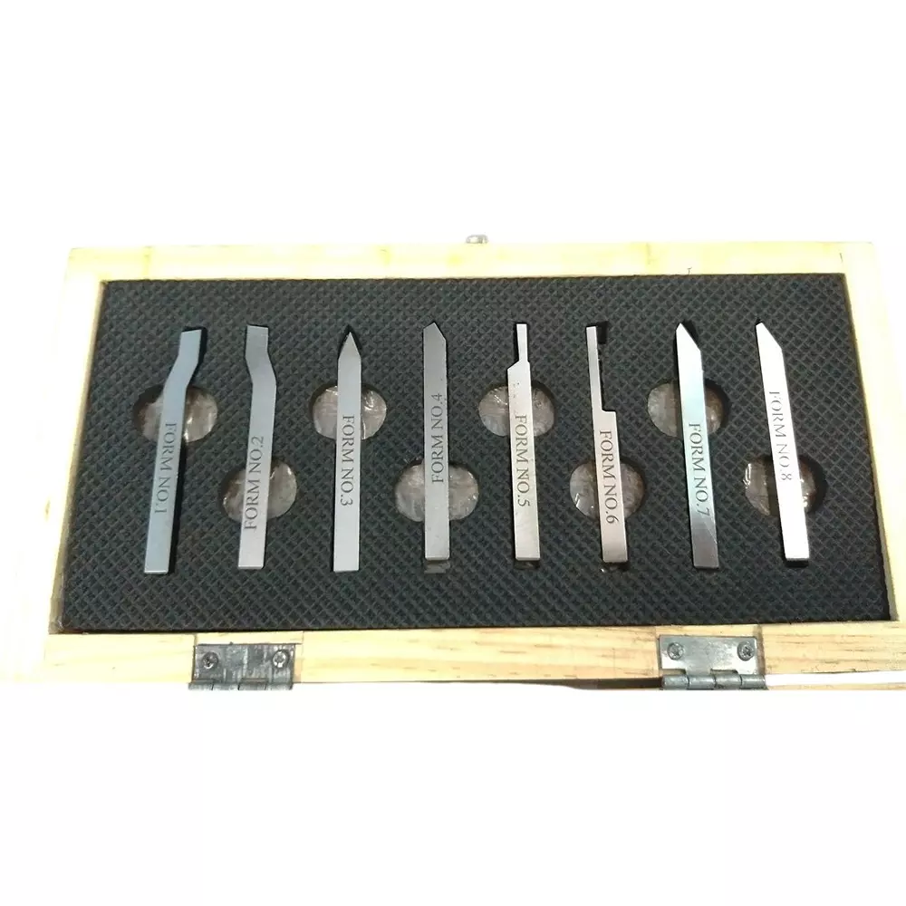 Assorts Lathe Form Tool Set 8 mm Square Shank (Pack of 8)