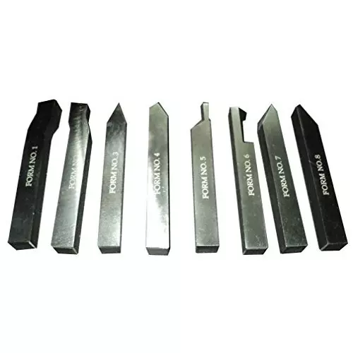 Assorts Lathe Form Tool Set 8 mm Square Shank (Pack of 8)